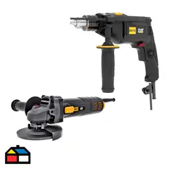 CAT - Taladro Eléctrico 13mm 600W DX175 + Esmeril Eléctrico 750W DX371