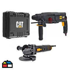 CAT - Rotomartillo Eléctrico SDS Plus 800W DX26 + Esmeril Eléctrico 750W DX371