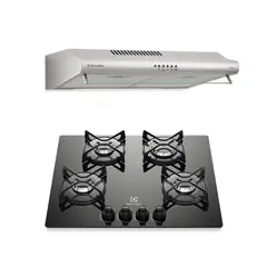 ELECTROLUX - Combo Encimera 4 Hornillas + Campana Extractora 60cm + Accesorios