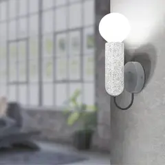 EGLO - Lámpara de Pared Giaconecchi 1L E27 Gris/Plata