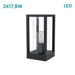 EGLO - Lámpara de Pase Cascinetta 1L E27 Negro