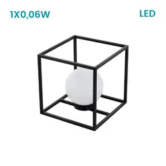 EGLO - Lámpara de Pie LED Z Solar Negro