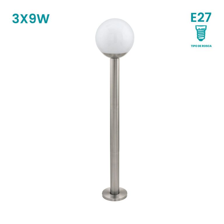 Lámpara de Pie Nisia Z 1L E27 Eglo Gris/Plata
