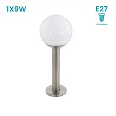 EGLO - Lámpara de Pase Nisia Z 1L E27 Gris/Plata