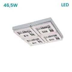 Eglo - Lámpara de Techo LED Fradelo Eglo Gris/Plata