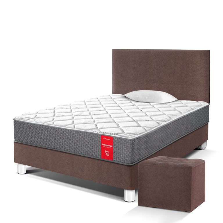 Dormitorio Su Majestad 1.5 Plazas + Almohada + Protector + Puff