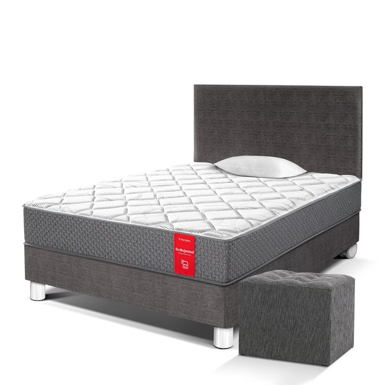 Dormitorio Su Majestad 1.5 Plazas + Almohada + Protector + Puff
