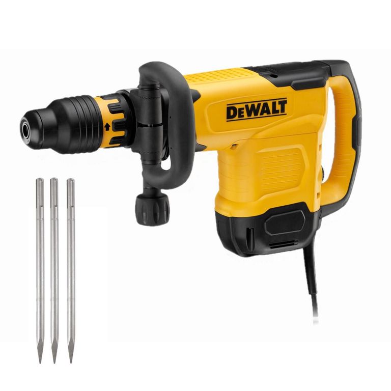 Martillo Demoledor Eléctrico Dewalt SDS MAX 1600W + 3 Puntas D25881K-K1