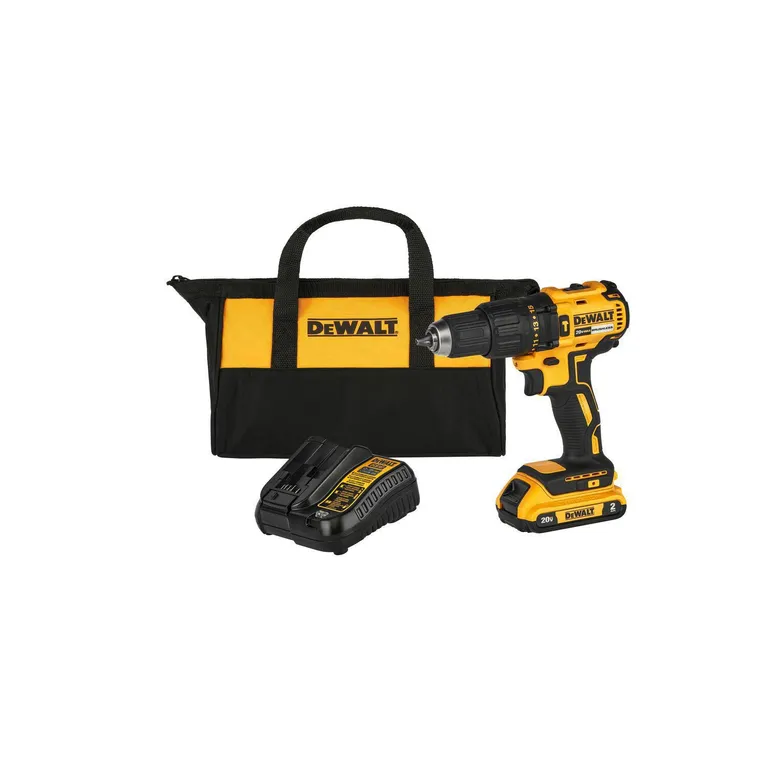 Taladro Percutor Inalámbrico Dewalt 20V DCD7781D1-B2 + Bateria 2Ah + Cargador + Bolso Lona