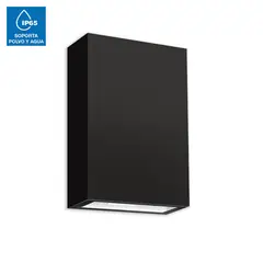 OPALUX - Braquete de Pared Exterior LED Luz Fría Negro 4W