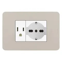 BTICINO - Tomacorriente Americano + Tomacorriente Schuko Matix GO Arena