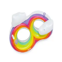 BESTWAY - Flotador Doble Rainbow Dreams 172x102x53cm