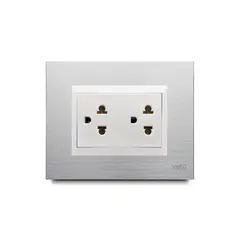 VETO - Tomacorriente Doble P/T Plura Blanco