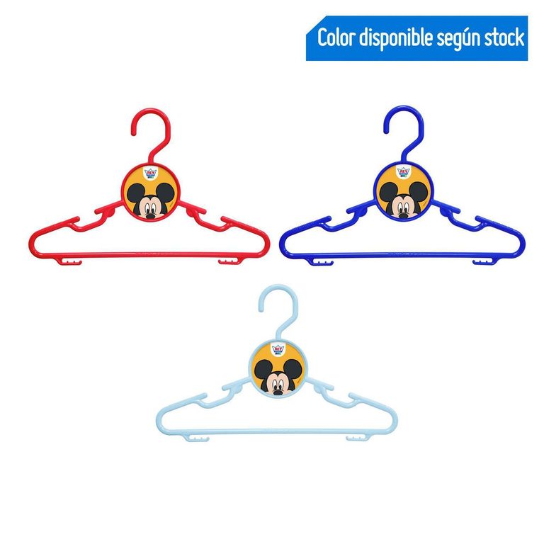 Set 3 Colgador de Ropa Infantil Disney Mickey