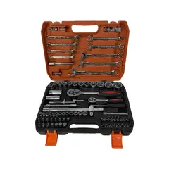 ASAKI - Juego de LLaves Ratchet + Dados 1/2" 1/4" 82 Piezas + Accesorios