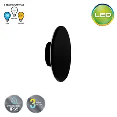 LIGHTECH - Aplique de Pared Exterior Eclipse LED 3 Tonos 9W