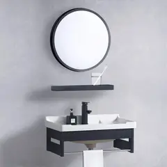 AMERICAN FURNITURE - Vanitorio Aitana + Espejo + Repisa Blanco 60cm