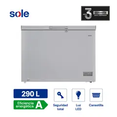 SOLE - Congeladora Horizontal 290L 3120SOLCONGH290 Gris