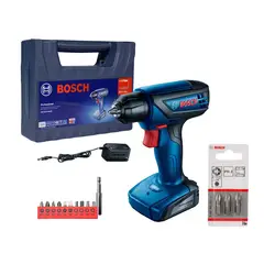 BOSCH - Taladro Atornillador Inalámbrico 1/4" 12V GSR 1000 Smart + Cargador + Punta para Atornillar Phillips 3 Piezas