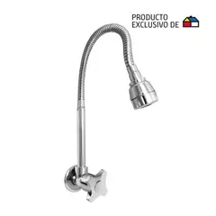 ITALGRIF - Llave a Pared Flexible Cromada Punta Sal