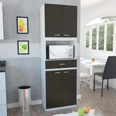 TUHOME - Mueble de Cocina Bau Blanco-Wengue