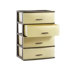 POLINPLAST - Cómoda Smart Plástica 4 Cajones Crema