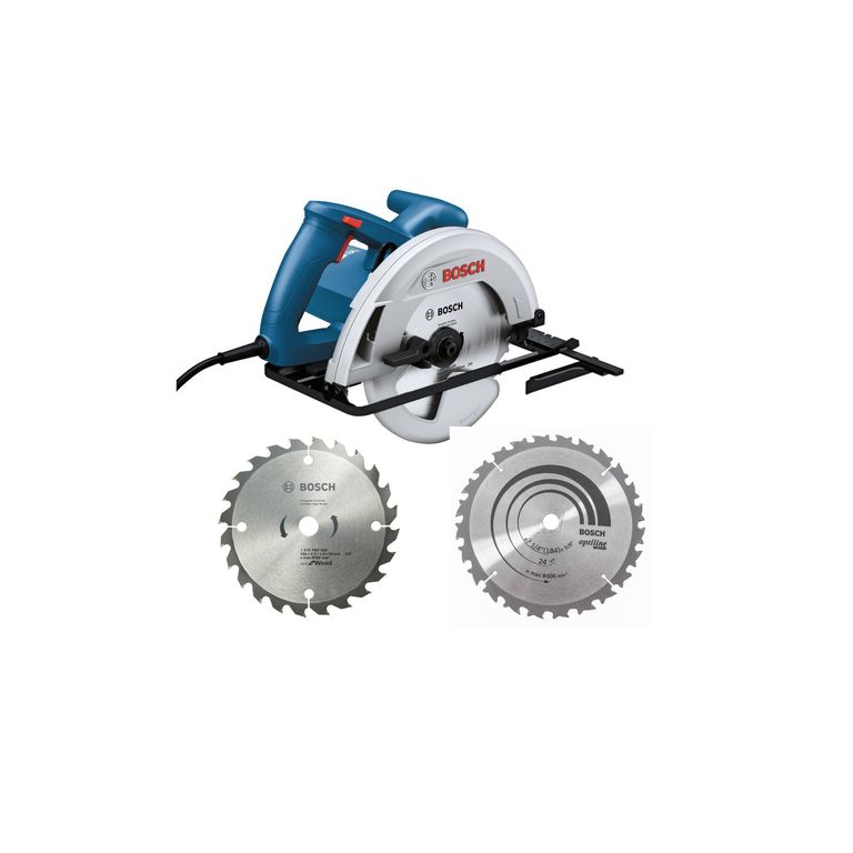 Sierra circular Bosch GKS 130 + 1 disco de corte 24 dientes + Disco Sierra para madera 7 1/4" 24 Dientes Bosch