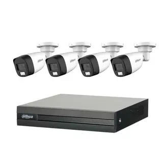 DAHUA - Kit 4 Cámaras de Seguridad Dahua Full Color 2mp