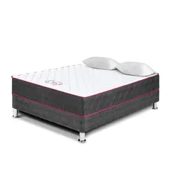 PARAISO - Cama Nappy 2 Plazas + 2 Almohadas + Protector
