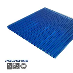 POLYARQ - Techo de Policarbonato Alveolar Azul 2.10m x 5.80m x 5.5mm Polyshine