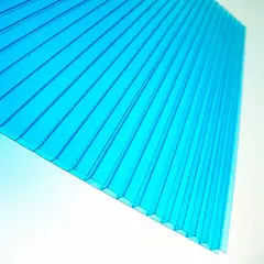 POLYARQ - Techo de Policarbonato Alveolar Turquesa 1.05m x 2.90m x 6mm Polygal