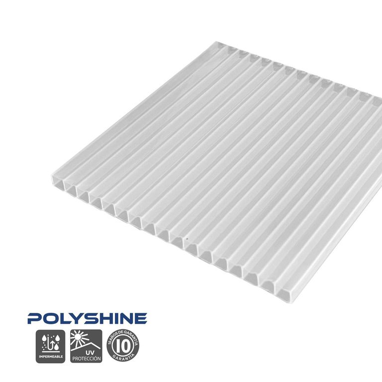 Techo de Policarbonato Alveolar Ice 2.10m x 5.80m x 5.5mm Polyshine