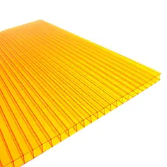 POLYARQ - Techo de Policarbonato Alveolar Amarillo 1.05m x 2.90m x 6mm Polygal