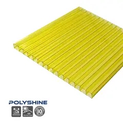 POLYARQ - Techo de Policarbonato Alveolar Amarillo 2.10m x 5.80m x 5.5mm Polyshine