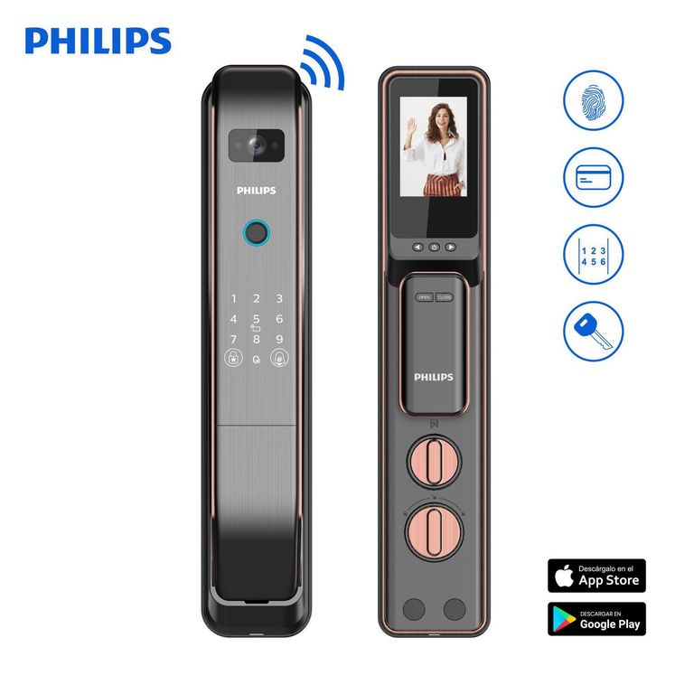 Cerradura Inteligente Philips Negro Cobre 303 VP-5HWS