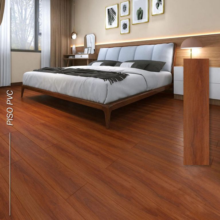 Piso PVC Autoadhesivo Ladrillo 1.6mm 91.4x15.2 cm 5m2