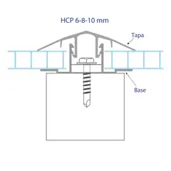 POLYARQ - Conector Para Planchas De Policarbonato Hcp Base Y Tapa Clear 2.95
