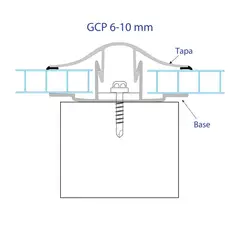 POLYARQ - Conector Para Planchas De Policarbonato Con Sellos Antifiltración Gcp Base Y Tapa Clear 2.95