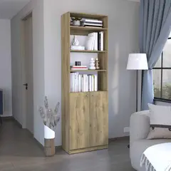 TUHOME - Combo Estante 2 Puertas + Complemento Home Macadamia