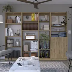 TUHOME - 4 Estantes con Puertas Home 180.6X233.4X29.9cm