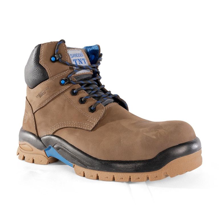 Zapatos de Seguridad Punta de Acero Unisex Leonidas Hidrofugados Marrón