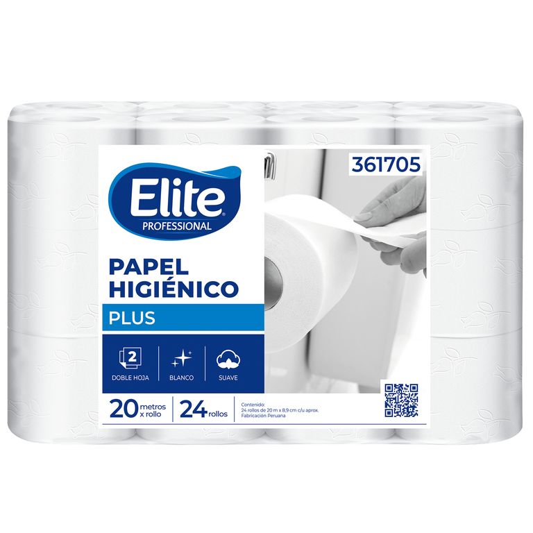 Papel Higiénico Doble Hoja Elite X24 Rollos 20M