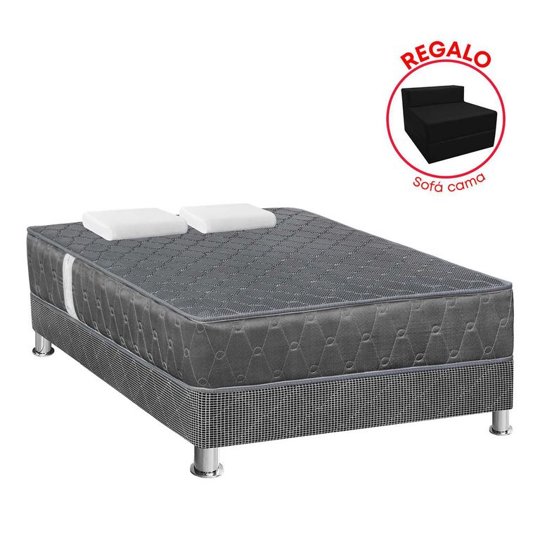 Cama Americana Acqua 2 Plazas + Sofá Cama