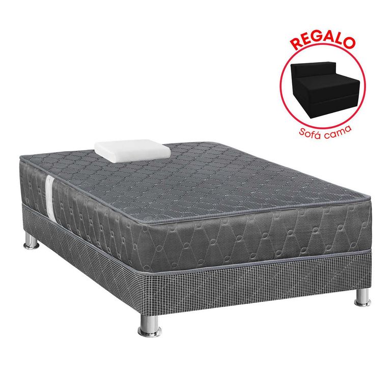 Cama Americana Acqua 1.5 Plazas + Sofá Cama