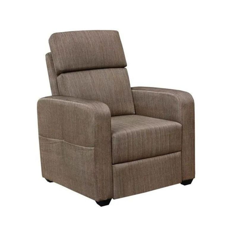 Sofá Reclinable con Bolsillo 1 Cuerpo Marrón