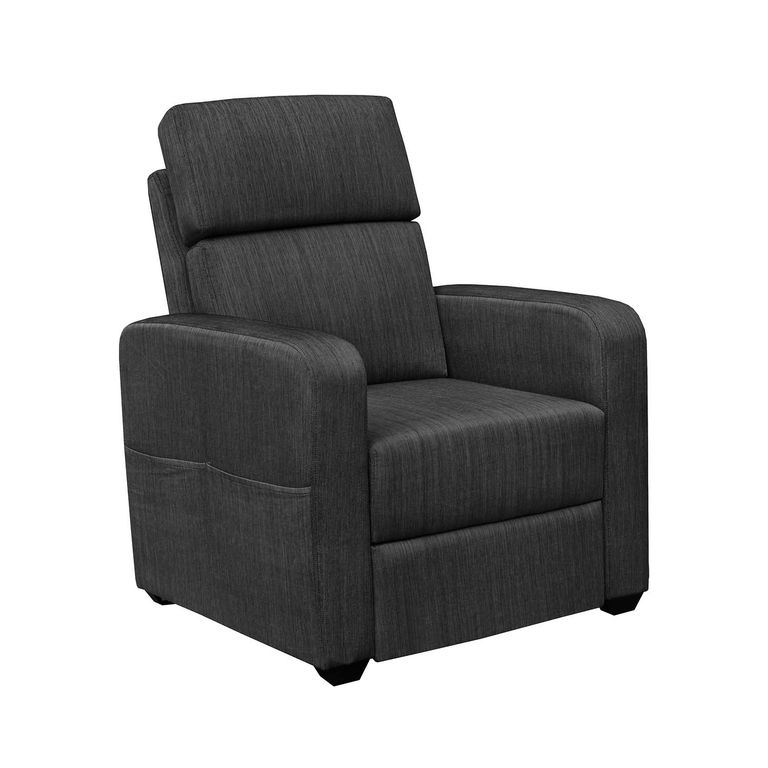 Sofá Reclinable con Bolsillo 1 Cuerpo Gris
