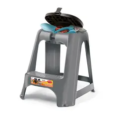 POLINPLAST - Banco Escalera con Cajón de Herramientas