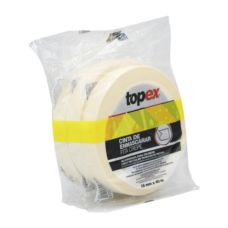 Masking Tape Topex 18mmx40m Pack x3