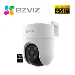EZVIZ - Cámara de Seguridad Wi-Fi 4MP 2K 360 H8C Smart + Micro SD 128GB