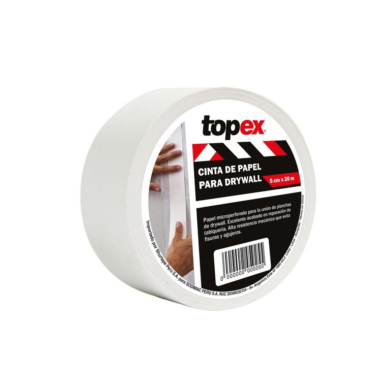 Cinta de Papel Drywall Topex 2 X 20m
